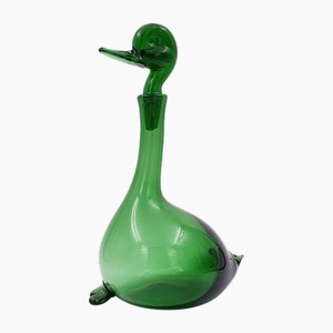 Carafe Empoli Verde Duck par Gio Ponti pour Toso Bagnoli