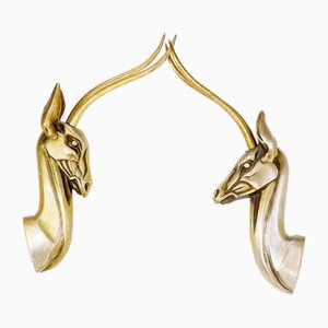 Modernist Anodized Aluminum Gazelle Wall Sculpture by Pendergast, 1960s