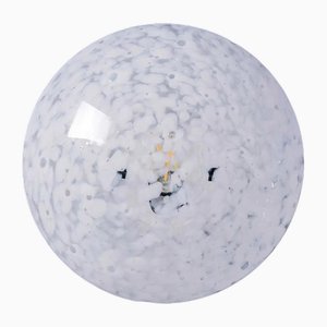 Large White Mottled Goto Glass Pendant Lamp, 1950