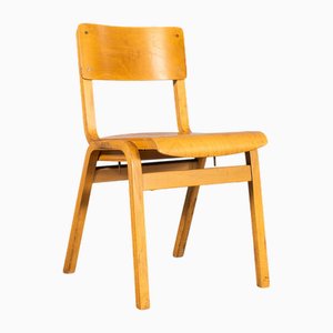 Vintage Beech Stacking Dining Chair, 1950s