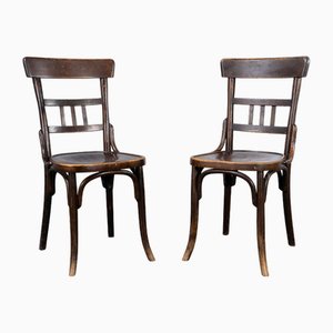 Vintage Esszimmerstühle aus Bugholz, 1940er, 2er Set