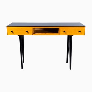 Small Birch and Glass Top Dressing Table, 1950s