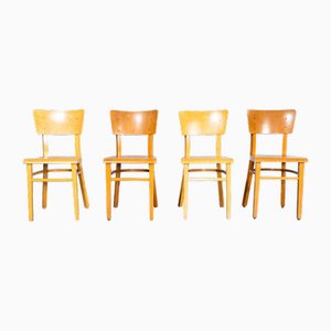 Original Esszimmerstühle mit Rückenlehne von Thonet, 1960er, 4er Set