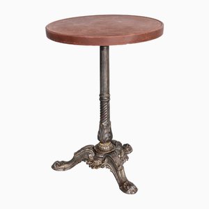 Mesa de bistró francesa de fundición de Pierre Ouvrier, años 20