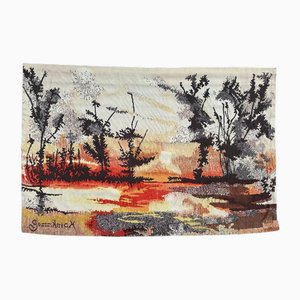 French Screen Printed Aubusson Tapestry by Gemmanick, 1970s