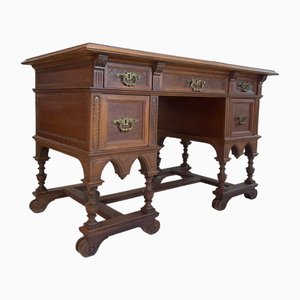 Wilhelminian Brown Desk Secretary