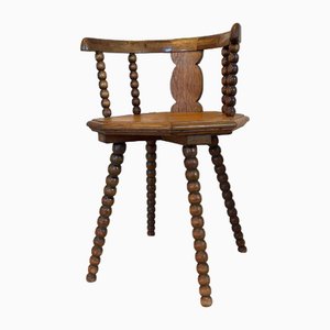 Chaise à Barreaux de Ferme Marron