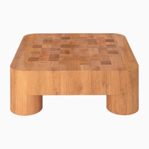 Sally Wood Coffee Table with Marquetry Top in Reclaimed Oak by Fred&Juul