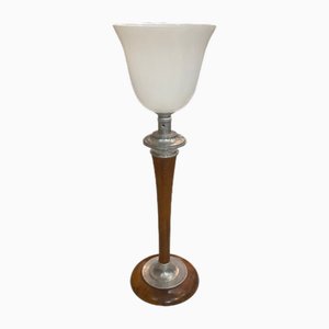 Mazda Table Lamp in Mahogany Wood