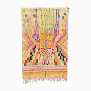 Vibrant Moroccan Berber Rug with Multi-Color Geometric and Tribal Patterns