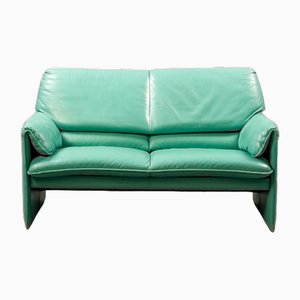 Divano Bora Bèta in pelle verde menta di Axel Venthoven per Leolux, 1984
