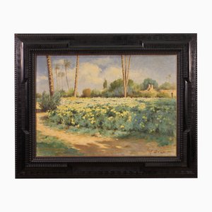 Armando Bezzi, Splendid Landscape, 1920s, Oil on Canvas