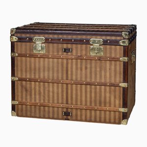 Baule da corriere antico in tela a righe di Louis Vuitton, Francia, 1885