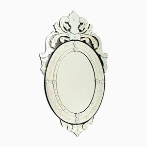 Miroir Vénitien Vintage en Verre Murano, Italie, 1970
