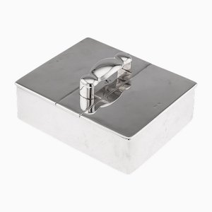 Antique Victorian Silver Cigar Box, 1898