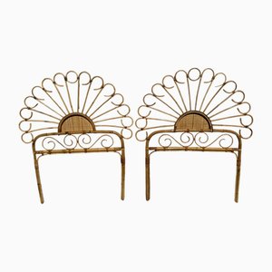 Set of Headboard in Bamboo and Rattan, Handcrafted Côte Dazur, France, 1960s