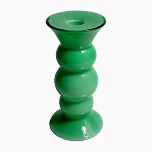 Wendbarer Kerzenhalter aus Milchglas, Italien, 1970er