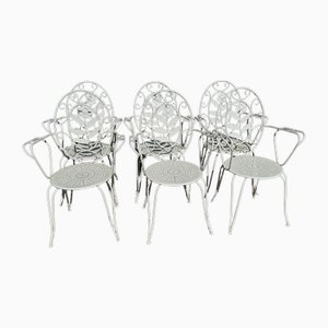 Provencal Armchairs in Wrought Iron, 1960s, Set of 6