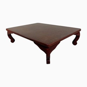 Low Taishō Table with Tsugaru Lacquerwork, Chabudai Tea Furoshiki, 1920s