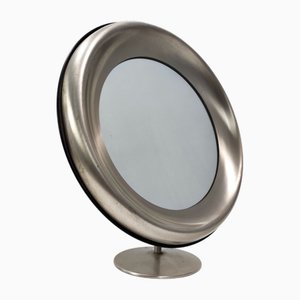 Vintage Round Anodized Brass Vanity Mirror by Sergio Mazza, 1970s