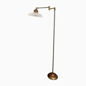 Stehlampe aus Messing mit Gelenk, 1970er
