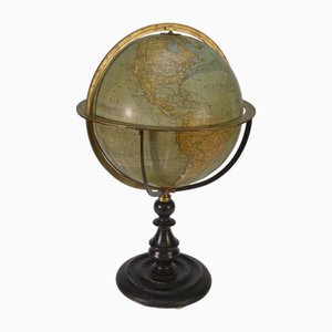 Globe Terrestre sur Socle en Bois de M.Vivien De Saint Martin, Paris