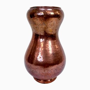 Large Amphora Vase in Embossed Copper by Egidio Casagrande, 1950s