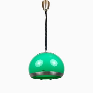 Lampe à Suspension Mid-Century en Plastique Vert de Stilux Milano, 1972