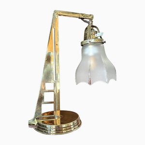 Jugendstil Tischlampe aus Messing, 1910er