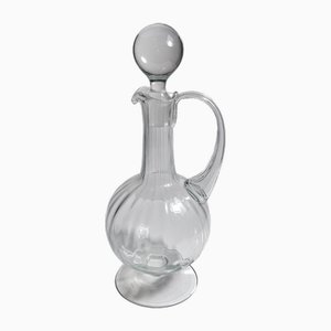 Hand-Blown Ball Glass Carafe, Italy, 1950s