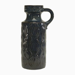 Blue Glazed Ceramic Vase, West Germany, 1960s
