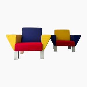 Set of Westside Armchairs by Ettore Sottsass for Knoll, 1983