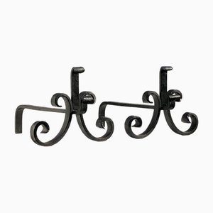 Neoklassische Bronze Andirons im Shabby-Chic-Stil, 1960, 2er Set