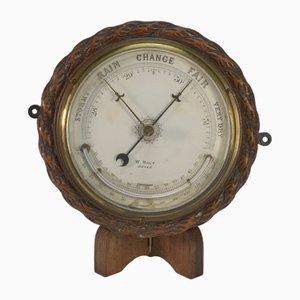 Thermomètre de Bateau en Chêne, Laiton et Verre de W.Holt Dover, Angleterre