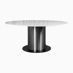Round Dining Table with Central Barrel