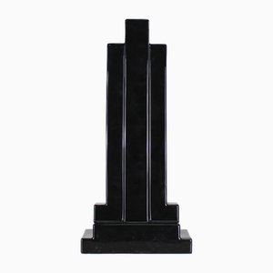 Y15 Vase in Black Enameled Ceramic by Ettore Sottsass for Poltronova, 1970s