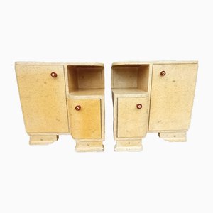 Art Deco Nachttische von Jindřich Halabala für Up Závody, 1950er, 2er Set