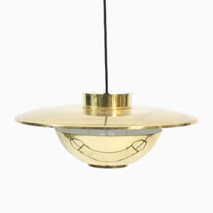 Swedish Brass Ceiling Lamp attributed to Boréns, 1960s