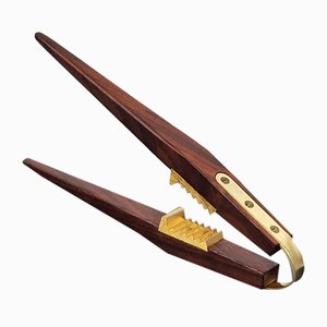 Mid-Century Danish Teak & Brass Nutcracker by Poul Knudsen, 1950s