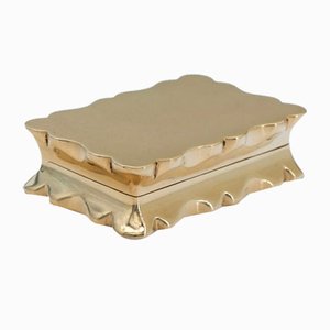 Antique 9ct Gold Scalloped Form Pill Box by Deakin & Francis, 1849