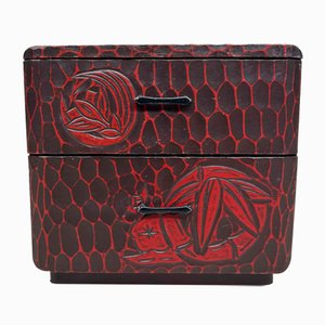 Kamakura Bori Haribako Bamboo Sewing Box, Japan, 1960s
