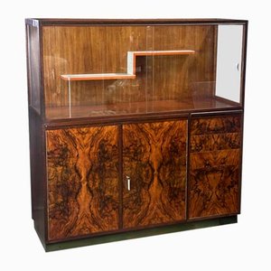 Vintage Art Deco Walnut Cabinet from Up Závody, 1930s