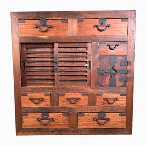 Japanese Traditional Tansu Storage Cabinet, 1890s