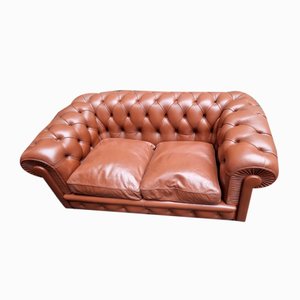 Chester Two-Seater Sofa in Brown Leather from Poltrona Frau, 1990s