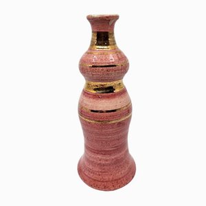 Vaso Costa Azzurra in ceramica rosa dorata di Georges Pelletier, 1970