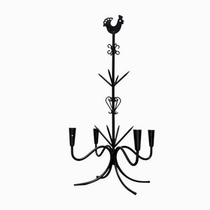 Mid-Century Scandinavian X-Mas Metal Candleholder by Gunnar Ander, 1960s