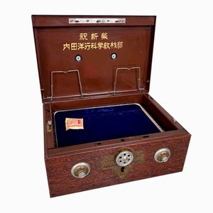 Vintage Japanese Metal Cash Box, 1950s