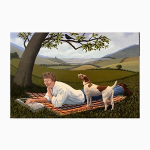 David Kirk, with Dog, Großbritannien, 1960, Acryl