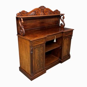 Bibliothèque Début 19ème Siècle en Acajou Flamme, 1830s