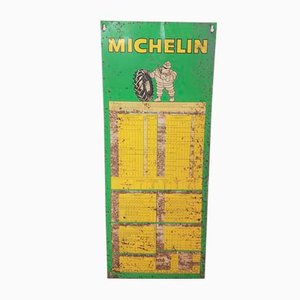 Vintage Tire Pressure Sign in Sheet Metal from Michelin, 1970s